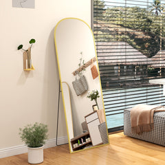 165cm Aluminium Frame Standing Mirror - Gold
