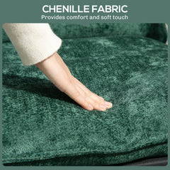 Minimal Padded Accent Chair, with Pockets - Green