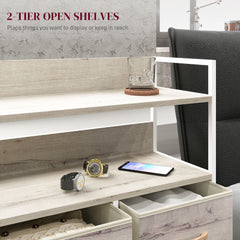 Rustic Chest of Five Fabric Drawers - Natural