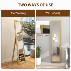 Fynco - 37 x 157 cm Full Length Mirror - Natural