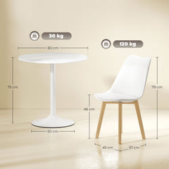 Five-Piece Modern Dining Set - White