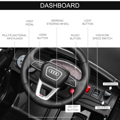 Licensed Audi RS Q8 Electric Ride On Car, with Remote Control, Black