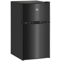 Fynco - 88L Under Counter Fridge Freezer, Small Refrigerator with 5-Setting, 3 Star Freezer Rating, Black