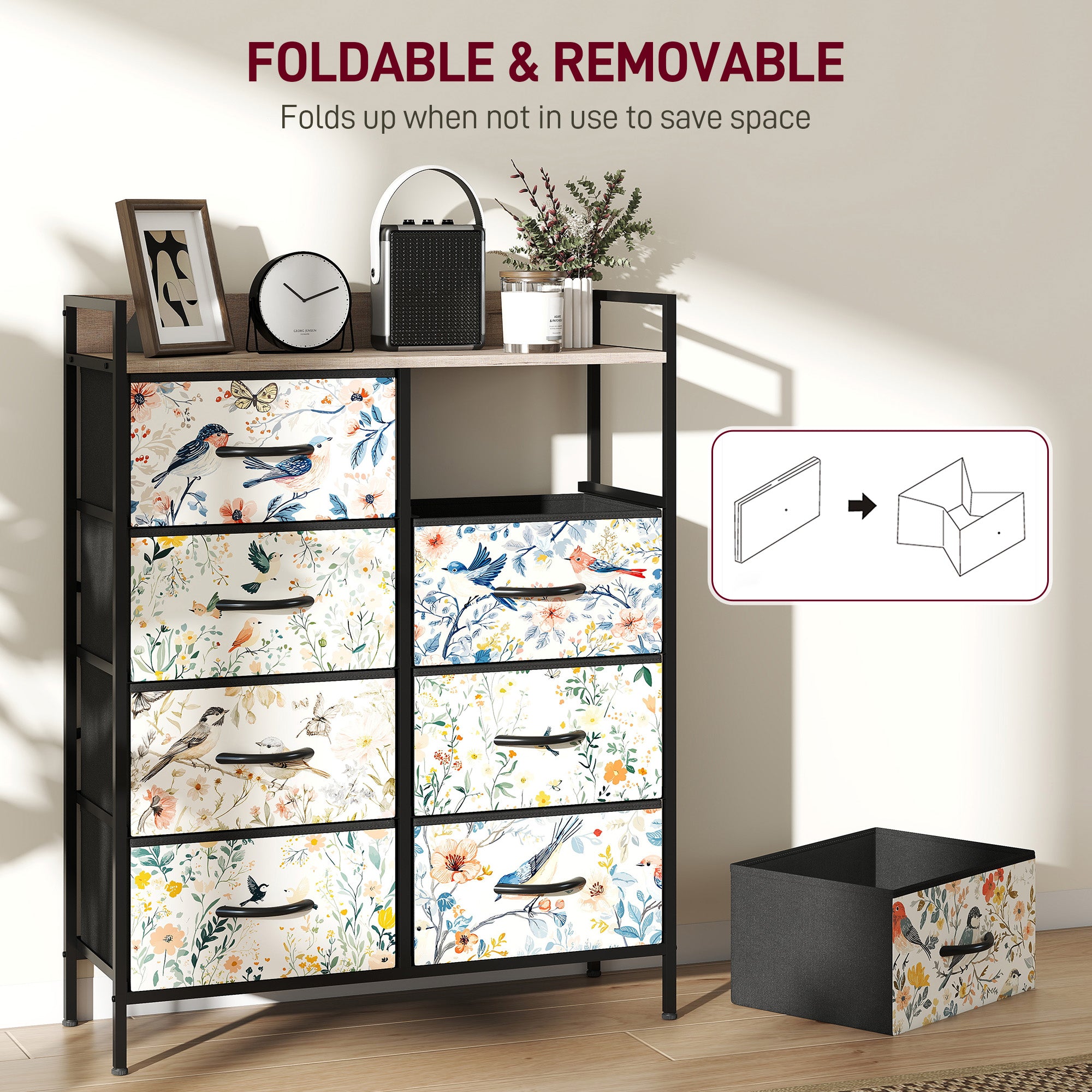 8-Drawer Chest of Drawers - White