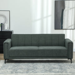 Three-Seater Relaxed Modern Sofa - Grey