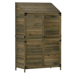 103.5 x 59 cm Wooden Garden Shed - Brown