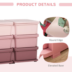 Kids Storage Unit, with Six Drawers - Pink