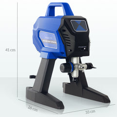 Fynco - Airless Paint Sprayer, Thinning-Free, Electric Fence Paint Sprayer for Exterior and Interior DIY Painting Projects, Wall Spray Gun Machine, Household Use, 1.5L/min, 200Bar, 7.5m Hose Dark Blue