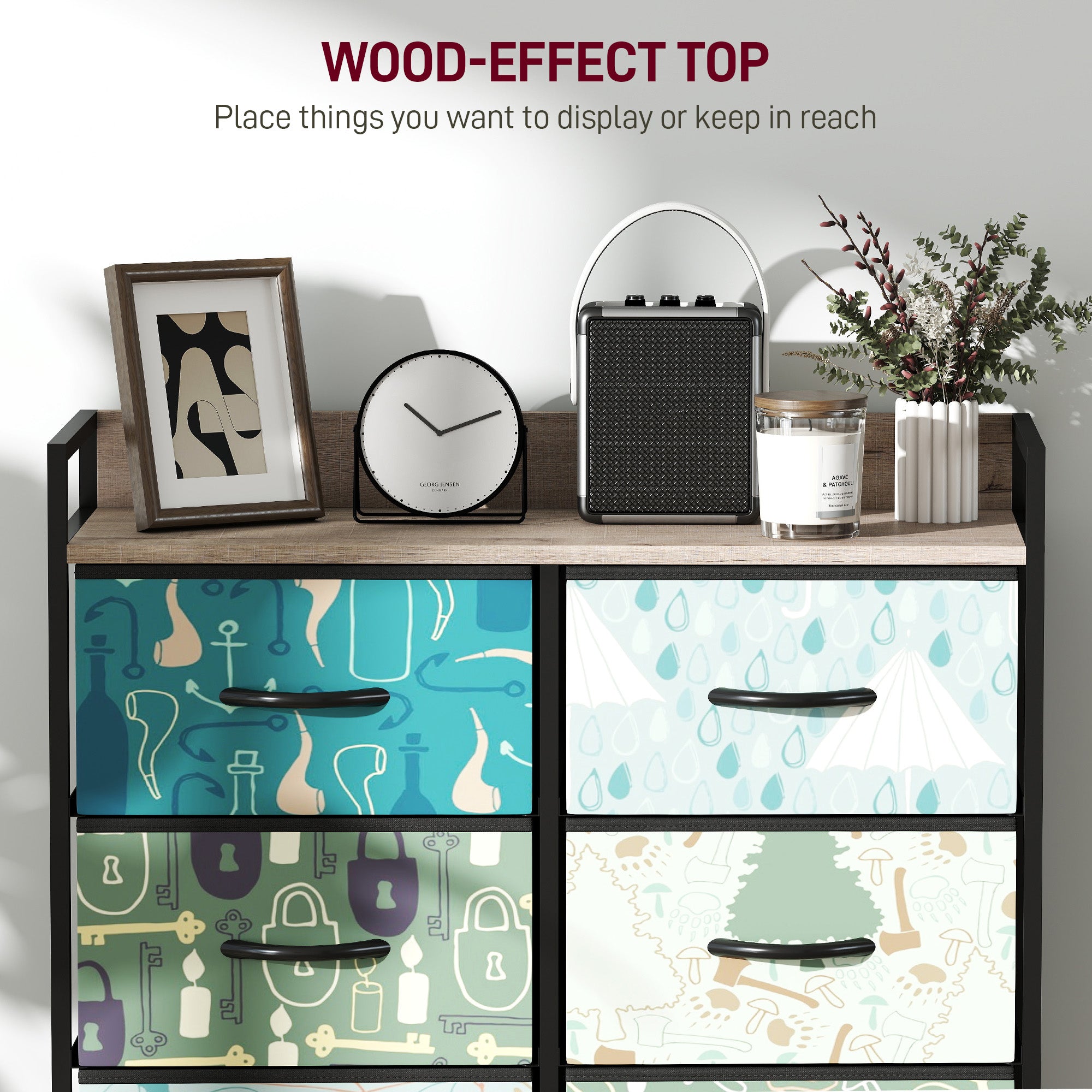 8-Drawer Chest of Drawers - Blue