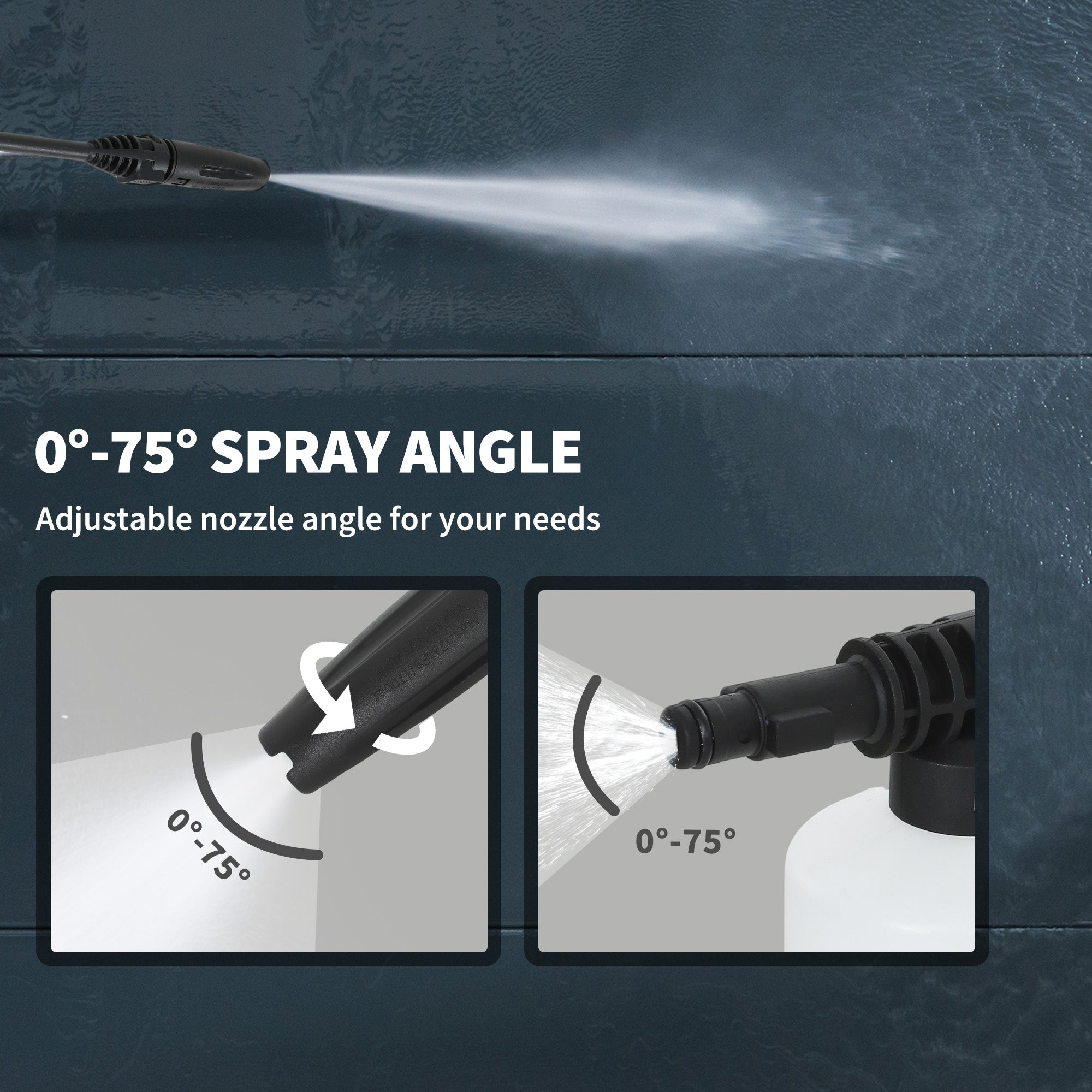 1800W 150-Bar Pressure Washer, with Adjustable Nozzle - Green