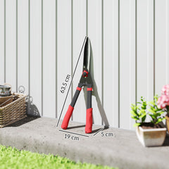 Garden Shears, 63.5 cm Heavy Duty Hedge Shears with Razor-Sharp Blades, Comfort Grip and Tension Adjuster for Hedges, Shrubs and Bushes, Easy Cutting and Trimming