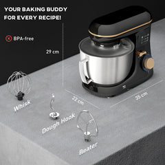 1300W Kitchen Stand Mixer, with Accessories - Black