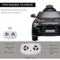 Licensed Audi RS Q8 Electric Ride On Car, with Remote Control, Black