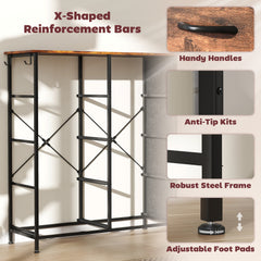 Chest of Eight Fabric Drawers - Rustic Brown