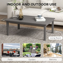 100cm x 60cm Aluminium Outdoor Coffee Table - Brown