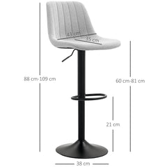 Set of Two Chenille-Feel Tub Bat Stools - Grey