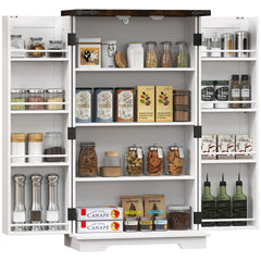 Multi-Storage Farmhouse Style Cabinet - White