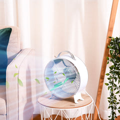 10" 2-Speed Electric Table Desk Fan w/ Safety Guard Anti-Slip Feet Portable Personal Cooling Fan Home Office Bedroom White