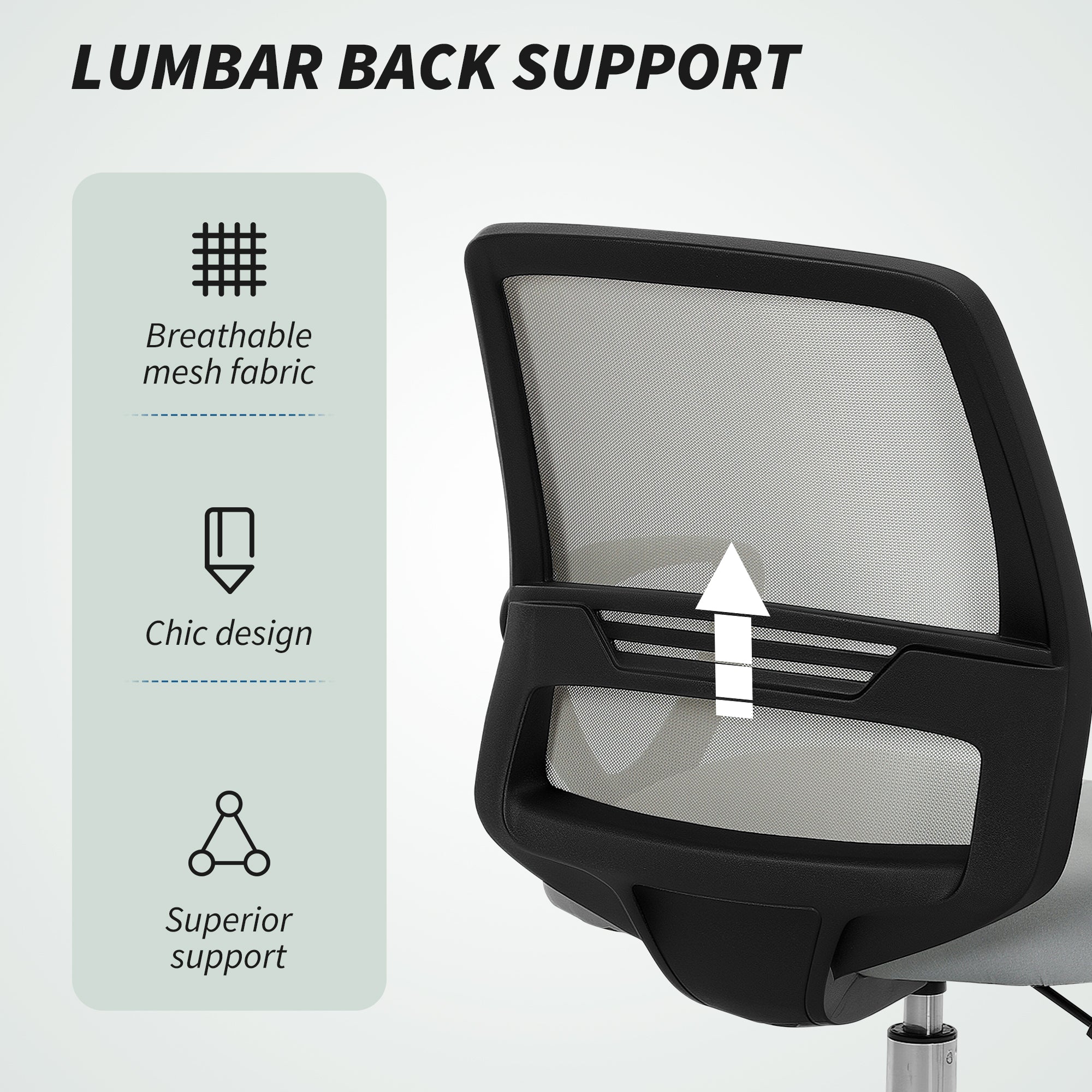 100-120cm Draughtsman Office Chair, with Footrest - Light Grey