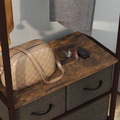 Compact Clothes Rail, with Drawers and Shelf