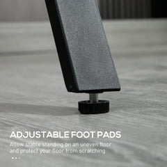 120 cm Rectangular Bar Table for 4 People, Modern Breakfast Bar Table with Wood Effect Tabletop, Steel Legs, Coffee Desk for Living Room, White