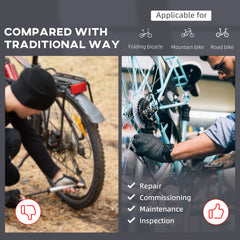 Folding Bike Repair Stand Bicycle Bike Stand For Maintenance Display Cycle Rack with Tool Tray, Height Adjustable