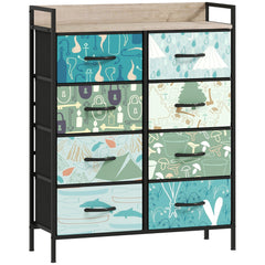 8-Drawer Chest of Drawers - Blue