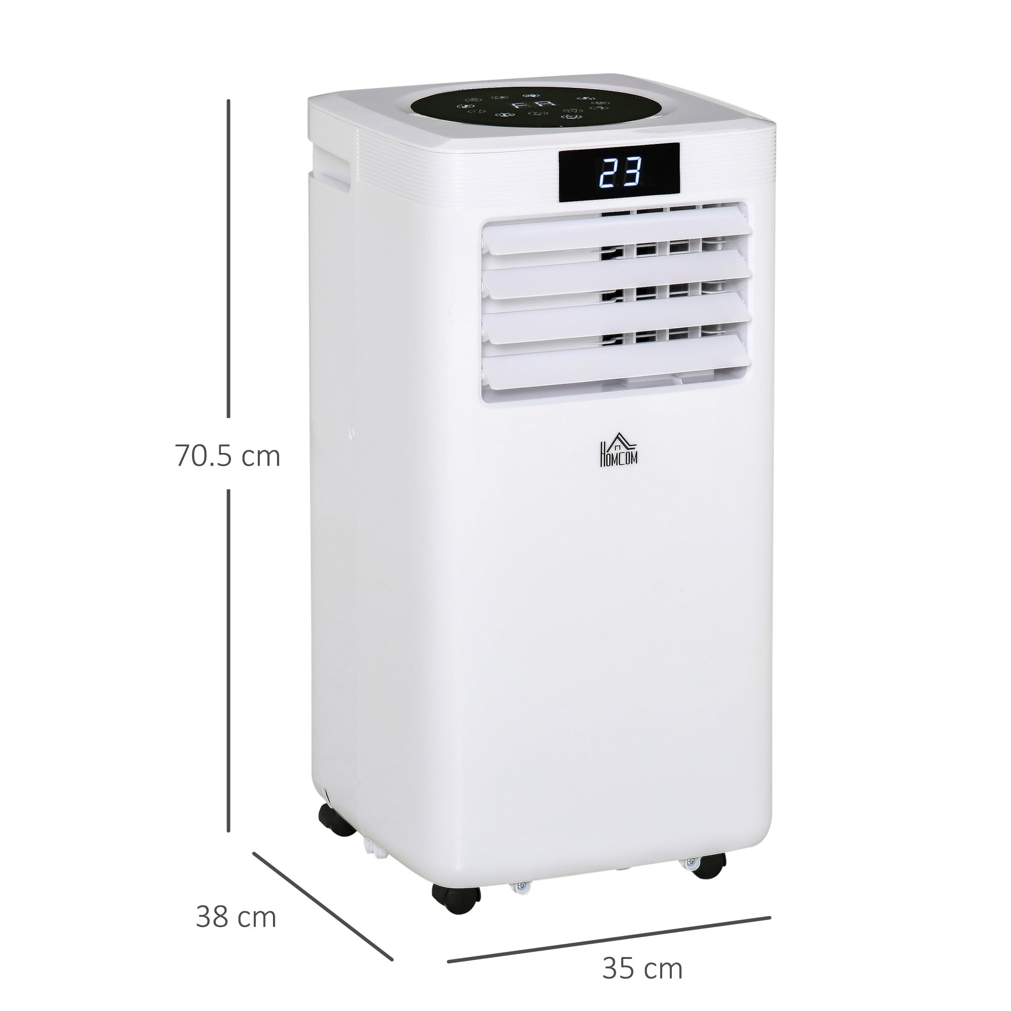 10000 BTU Air Conditioning Unit, 3-in-1 Portable Air Conditioner, Dehumidifier, Cooling Fan with Remote Control, Digital Display, 2 Speeds, 24H Timer, Window Venting Kit, 22m²