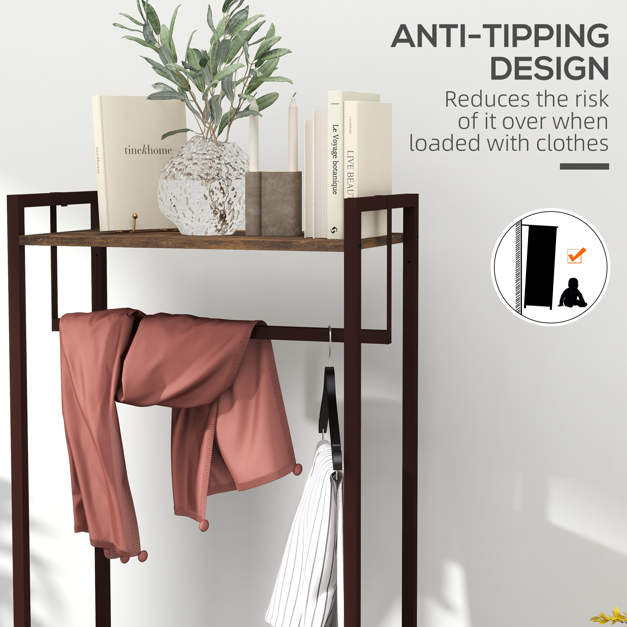 Compact Clothes Rail, with Drawers and Shelf