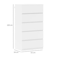Chest of Drawers, 5-Drawer Storage Cabinets, Modern Dresser, Storage Drawer Unit for Bedroom