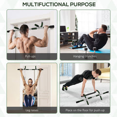 Pull-Up Bar for Doorway, Home Fitness Door Horizontal Push up Bar for Indoor Gym Upper Body Workout, Green