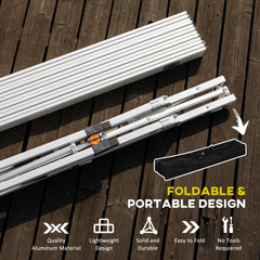 3 Piece Folding Camping Table and Chairs Set, Backpacking Chairs with Portable Table