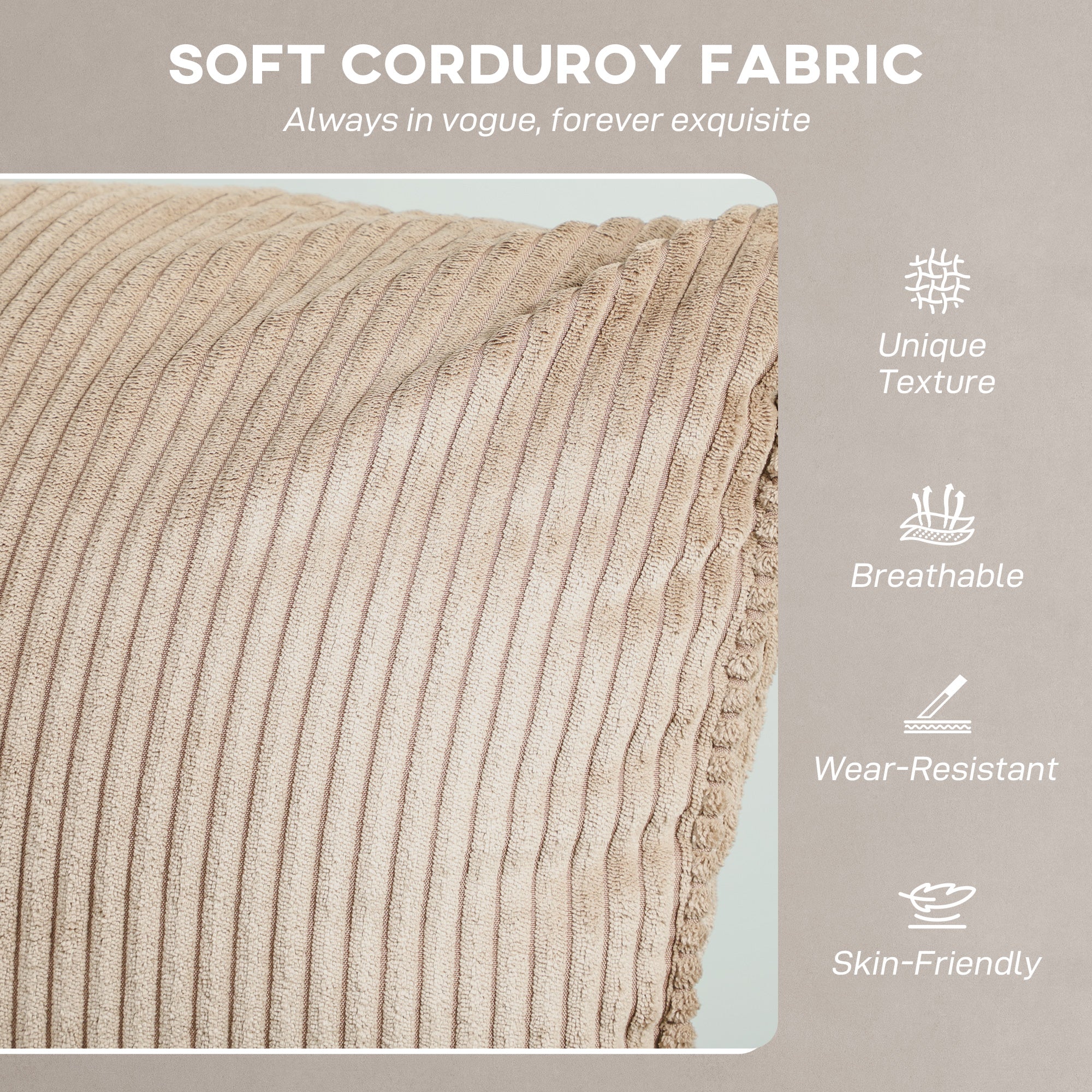 Fynco - Corduroy Electric Massage Recliner - Brown