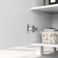 Fynco - Bathroom Under Sink Cabinet for Basin without or with Pedestal - High Gloss White