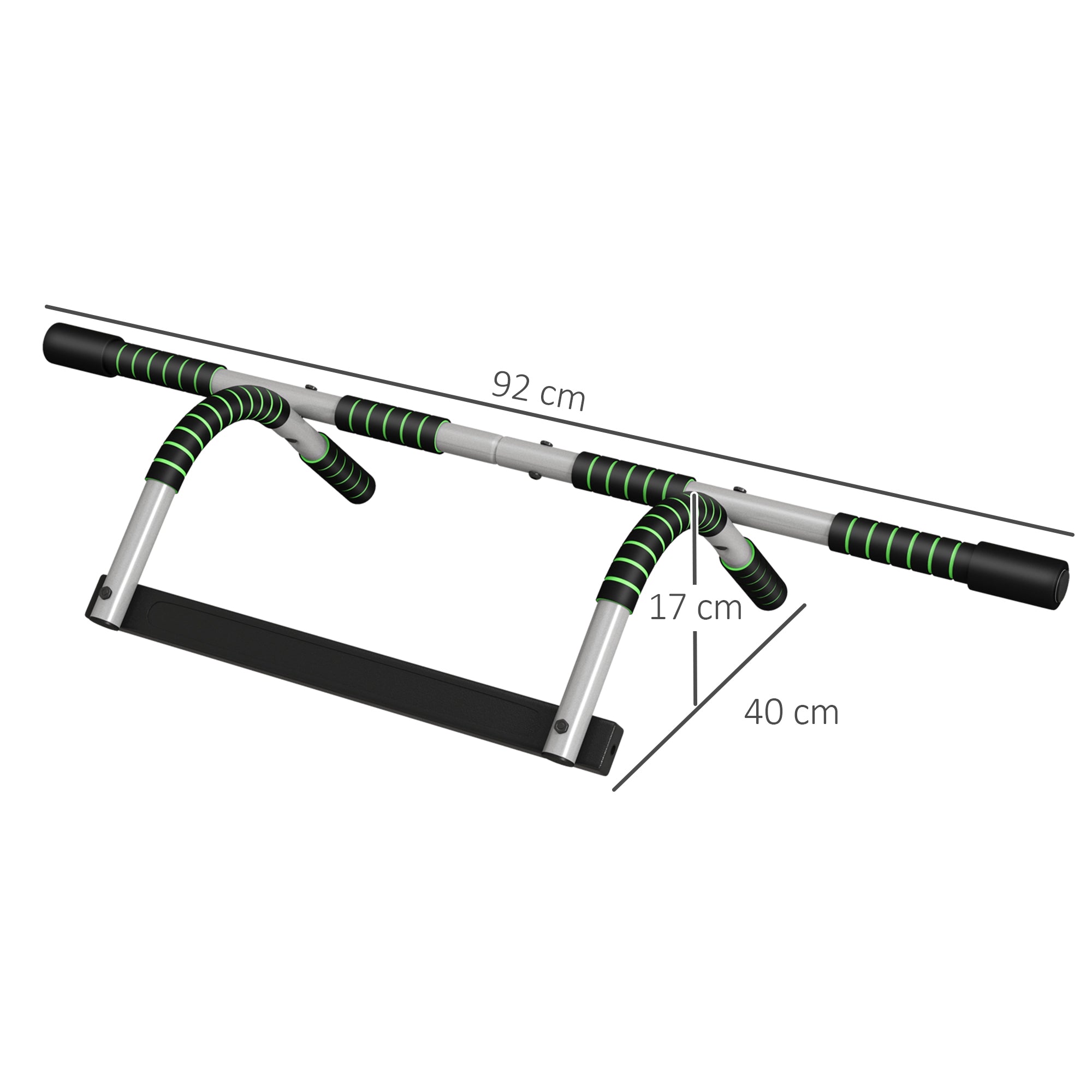 Pull-Up Bar for Doorway, Home Fitness Door Horizontal Push up Bar for Indoor Gym Upper Body Workout, Green