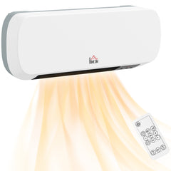 Fynco - 2000W Wall Mounted Ceramic Space Heater, 10-49°C Temperature, White