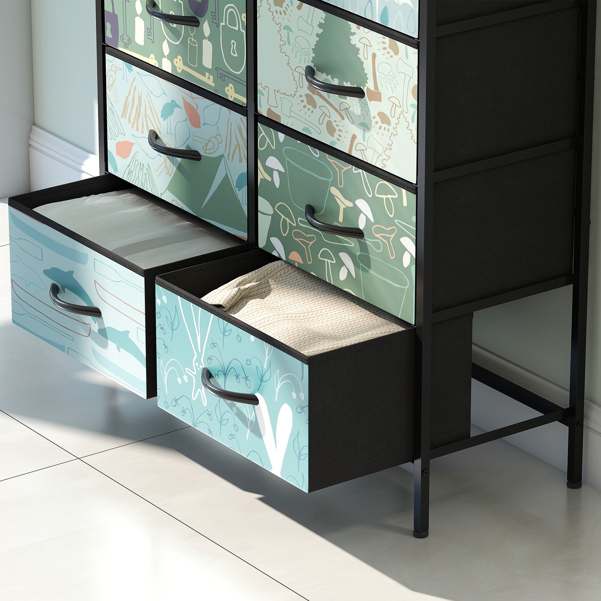 8-Drawer Chest of Drawers - Blue