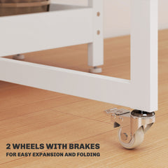 Four-Person Drop Leaf Table - White