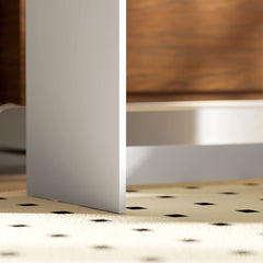 100cm Compact Computer Desk with Keyboard Tray, Home Office Desk with Drawer for Bedroom Study, White