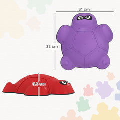 AIYAPLAY 9-Piece Balance Stepping Stones with Non-Slip Edge, Indoor Outdoor Obstacle Course for Ages 3-8 Years, Multicoloured