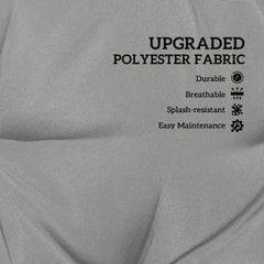 Fynco - 2 Seater Bench Pad, Garden Chair Cushion with Back and Ties for Indoor and Outdoor Use, 98 x 100 cm, Light Grey