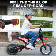 AIYAPLAY Kids Electric Motorbike 3 Gearboxes Speed Ride on Motorcycle with 41min Ranges - Red