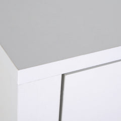 Bedside Table, Nightstand with Drawer and Open Shelf, End Table for Living room, Bedroom, Set of 2, White