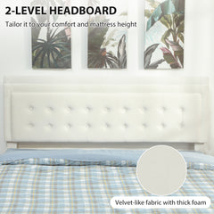 Fynco - King Size Ottoman Bed Frame, with Front Drawer - Cream