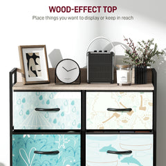 6-Drawer Chest of Drawers - Blue