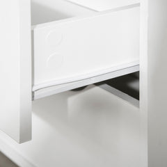 Nordic Style Chest of Drawers, 5 Drawer Dresser with 4 Tapered Legs and Groove Handles, Storage Organiser Side Cabinet for Bedroom, Living Room