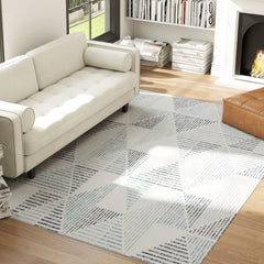Fynco - Modern Area Rug, Geometric Pattern Non-Slip Washable Rug, Soft Floor Carpet for Living Room, Bedroom, Dining Room, Home Office, 290 x 200 cm, Multi-Coloured