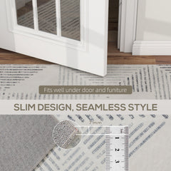 Fynco - Modern Area Rug, Geometric Pattern Non-Slip Washable Rug, Soft Floor Carpet for Living Room, Bedroom, Dining Room, Home Office, 170 x 120 cm, Grey