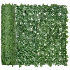 1-Piece Artificial Leaf Hedge Screen Privacy Fence Panel for Garden Outdoor Indoor Decor, Dark Green, 3M x 1M