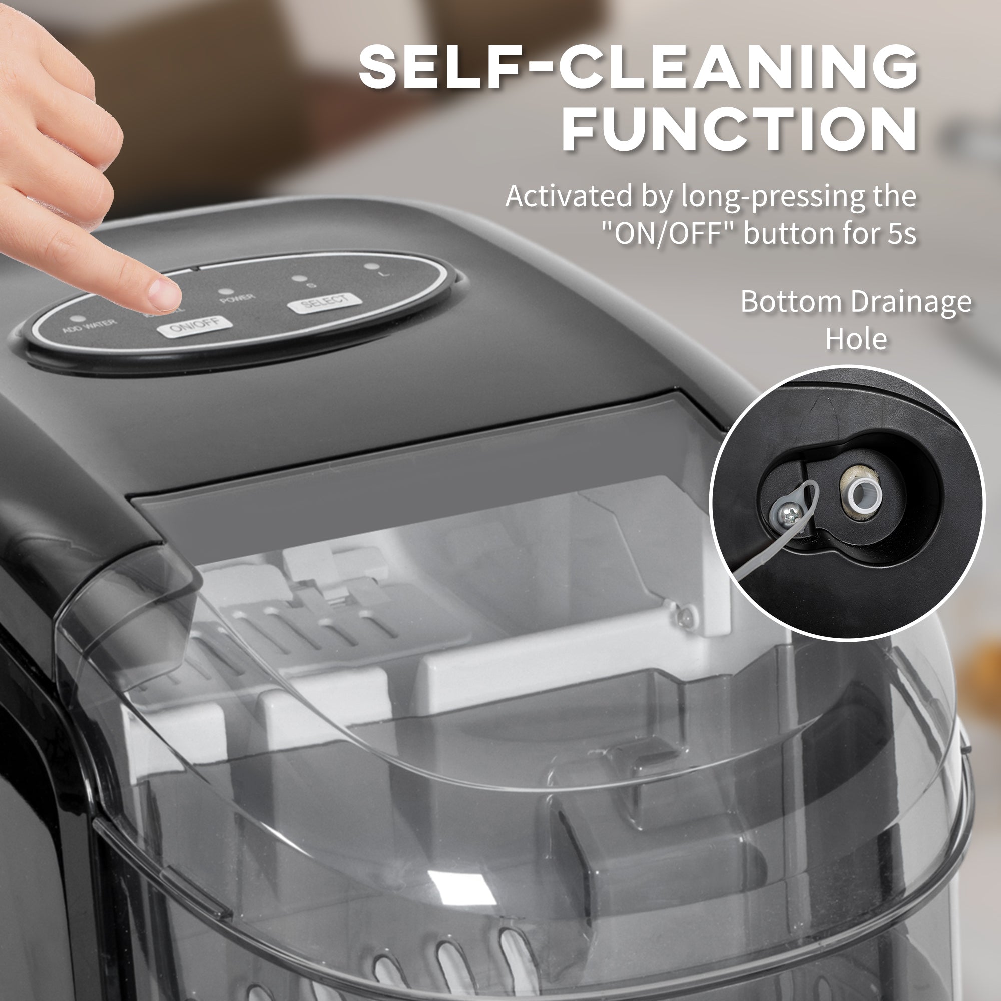 12kg Countertop Ice Machine, with Scoop
